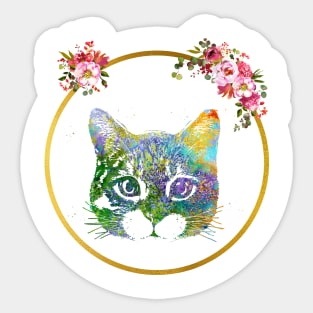 Peeking cat Sticker